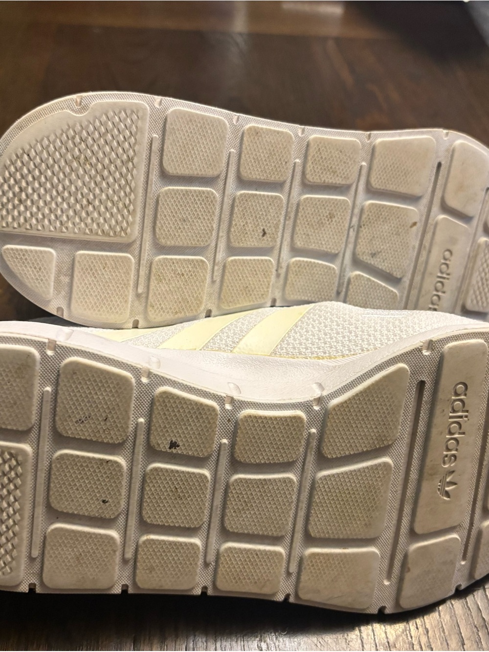 Adidas White Knit Athletic Sneakers - Classic Lace-Up - Picture 6 of 6